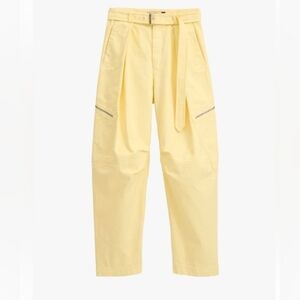 Zara Sz S SRPLS Balloon Utility Pants in Yellow Collection 100% Cotton